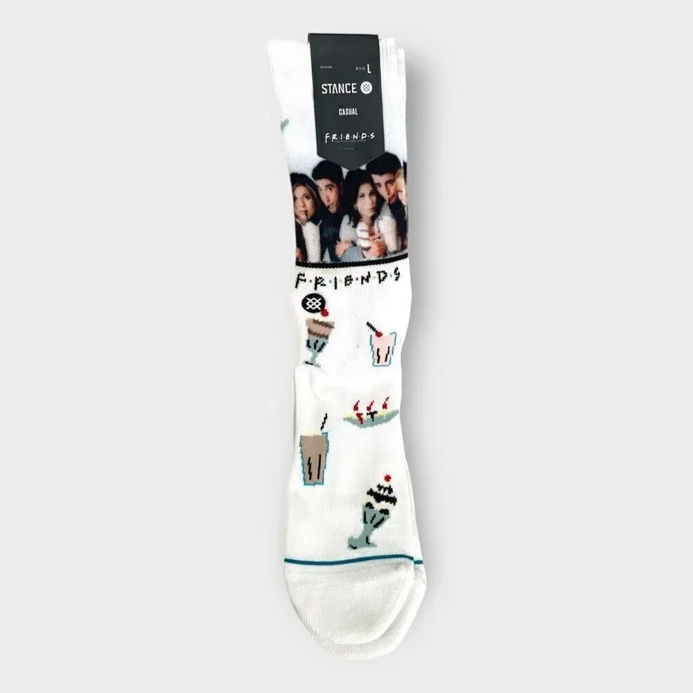 STANCE x FRIENDS “The One With the Diner” Crew Socks Mens size Large (9-13) New